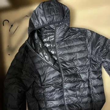 LAPWING 후드 부착 다운 자켓 L 블랙