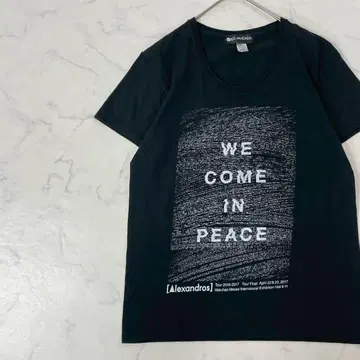 Alexandros 로고 프린트 리브 코튼 반팔 투어 T셔츠 S