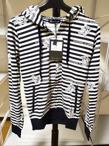 HYSTERIC GLAMOUR 스트라이프 후드티 프리 사이즈