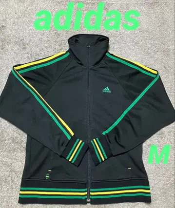 [ adidas ] 아디다스 트랙 자켓 자메이카 컬러 국기 택 M