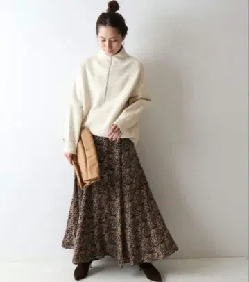 프레임워크 FRAMeWORK 코튼 탄력 하프 지퍼 풀오버