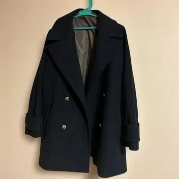 부지 루드 더블 브레스트 코트