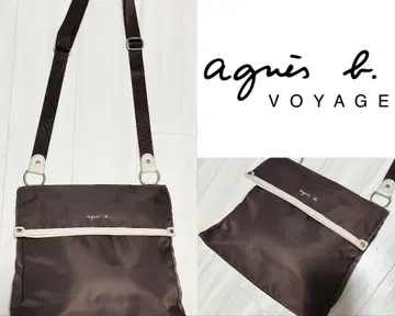 agnes b. 브라운 숄더백