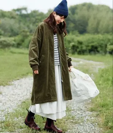 써니클라우드 코듀로이 플라이트 코트