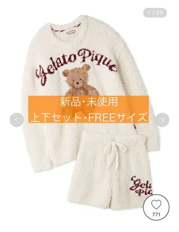 gelato pique 스노우 베어 자카드 풀오버 & 숏팬츠