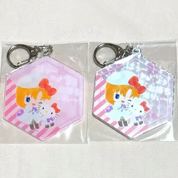 쓰르라미 울 적에 x 산리오 아크릴 키링 2개 세트 류구 레나 레어