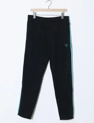 South2West8 트레이닝복 팬츠 블랙 x 에메랄드 라인