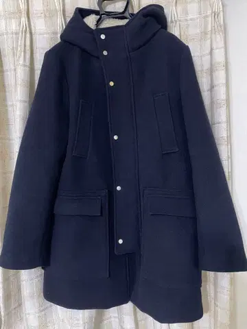 컨디션 최상 THE SHOP TK 네이비 후드 부착 코트 L