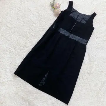 [ ANN TAYLOR ] 슬리브리스 무릎 기장 원피스 블랙 XL 2XL