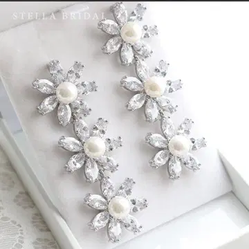 스텔라 브라이덜 큐빅 지르코니아 웨딩 귀걸이