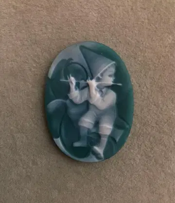 카메오 루스 524 삼각형 모자의 소인 스톤 카메오 중고