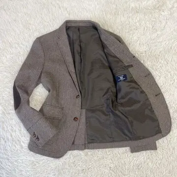 COMME CA COMMUNE 트위드 자켓 호두 버튼 엘르 패치