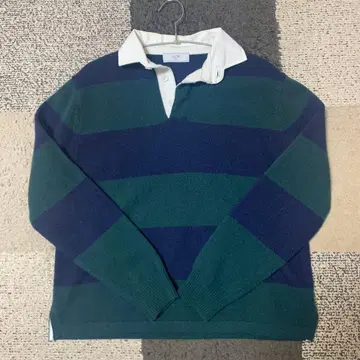 SLOBE IENA 라거 니트 그린 네이비