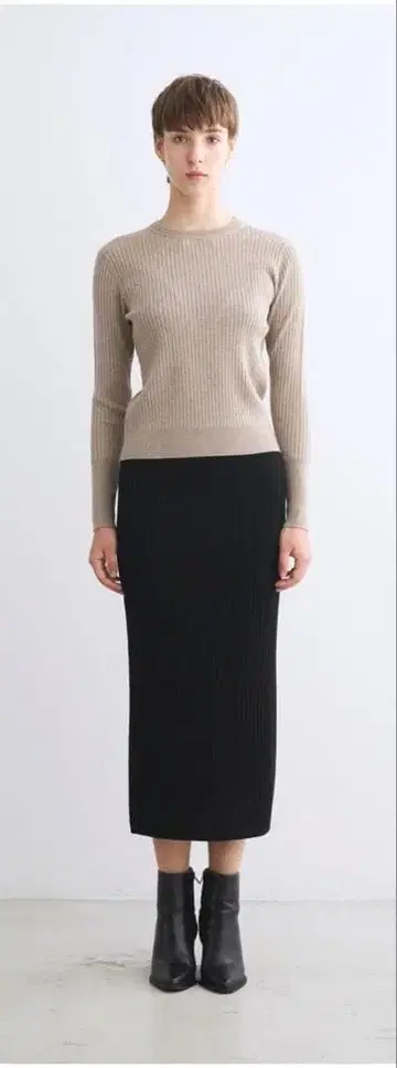 three dots 베이직 스웨터 리브 니트 TEE