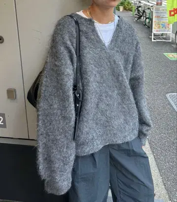 [ 핸드 워셔블 ] 울 혼방 기모 키넥 니트