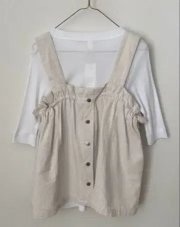 yuni 유니 코튼 린넨 데님 뷔스티에