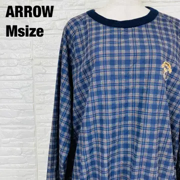ARROW 애로우 체크 무늬 원 포인트 맨투맨 1106
