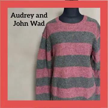 Audrey and John Wad 보더 니트 울 L