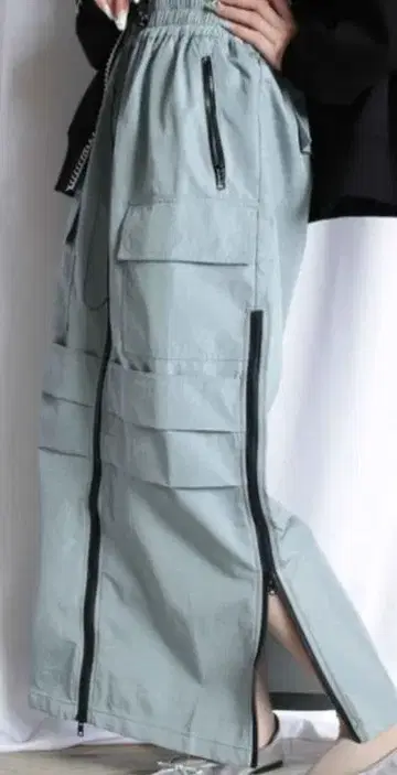 ZIP 워크 롱 스커트