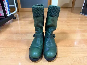 shellac 그린 엔지니어 부츠 퀼팅 디자인