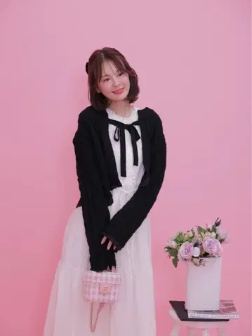 Short Ribbon Cardigan