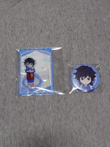 귀멸의 칼날 토미오카 기유 키메츠 식당 아크릴 스탠드 캔뱃지