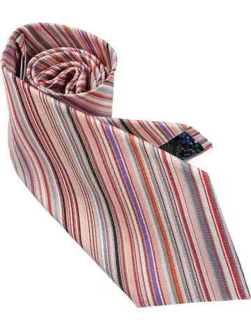 폴스미스 넥타이 ( 스트라이프 핑크/그레이 계열 멀티 스트라이프 )