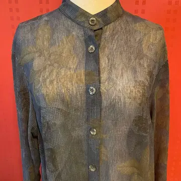 Claire 꽃무늬 다크 블루 긴팔 셔츠 M 사이즈 상당