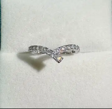 12호 모이사나이트 리본 밴딩 실버 925