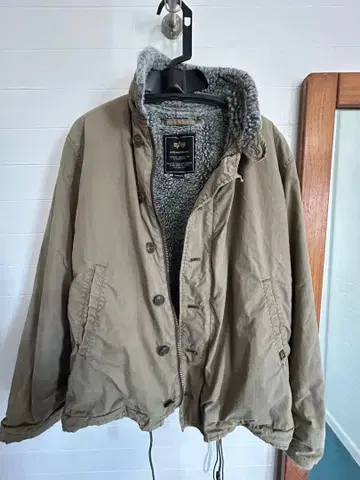 ALPHA INDUSTRIES 밀리터리 자켓 M 베이지