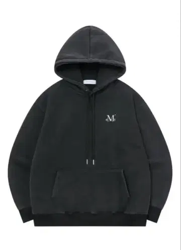 eMt 후드 부착 블랙 후드티 무센토