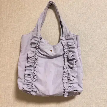 ITS'DEMO 프릴 달린 라벤더 토트백