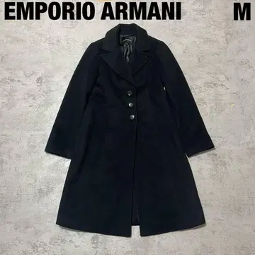 새상품급 EMPORIO ARMANI 아르마니 롱 코트 M 블랙 여성용