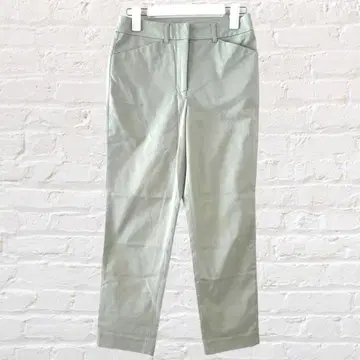 내추럴 뷰티 베이직 스트레이트 팬츠 포켓 부착 라이트 그린