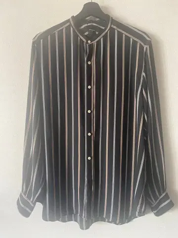 EDIFICE 블랙 스트라이프 긴팔 티셔츠