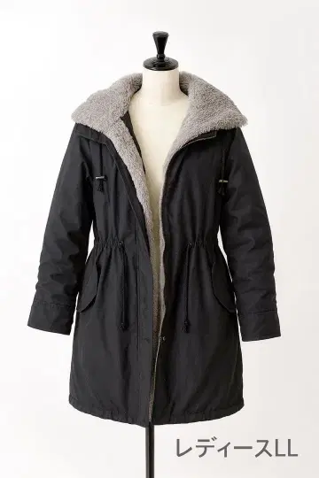 soulberry 여성용 LL 블랙 모즈 코트