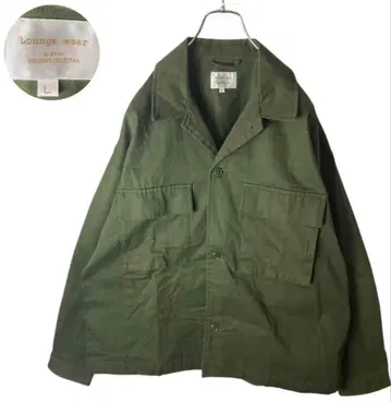 굿 디자인 구제 의류 카키 컬러링 밀리터리 자켓 루즈한 사이즈