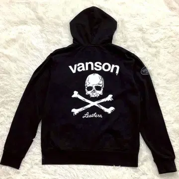 밴슨 집업 후드티 스컬 사이즈 L 블랙 VANSON