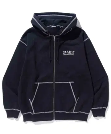XLARGE 풀 집업 후드티 블랙