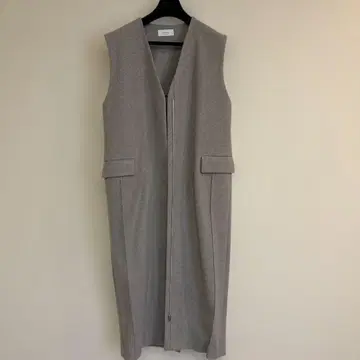 emmi 그레이 롱 베스트 슬리브리스