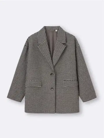 코지 멜톤 체크 하프 코트