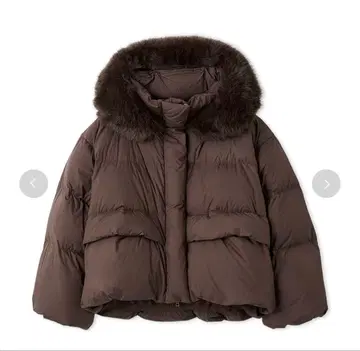 [ FRAY I.D ] 후드 퍼 숏 다운 코트