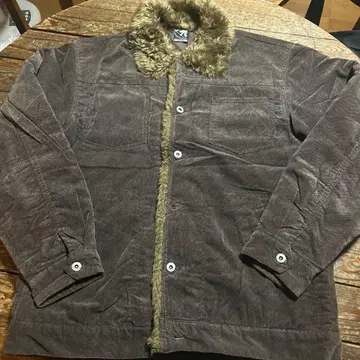 GOTCHA 코듀로이 퍼 옷깃 블루종 점퍼 브라운 M 사이즈