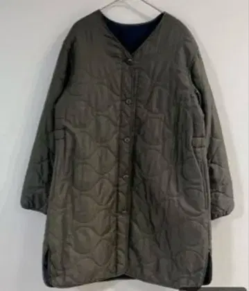 SHIPS 퀼팅 노카라 코트 리버서블