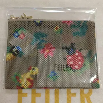 페일러 하이 메쉬 파우치 베이지 미니