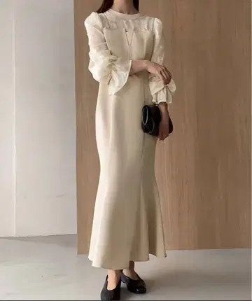 미사용 새상품 [FILLOU] 레이스 도킹 머메이드 원피스/S 사이즈