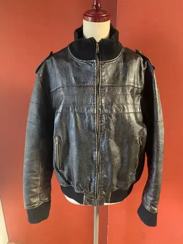 90s 가죽 A-2 타입 밀리터리 플라이트 자켓 사이즈 LL