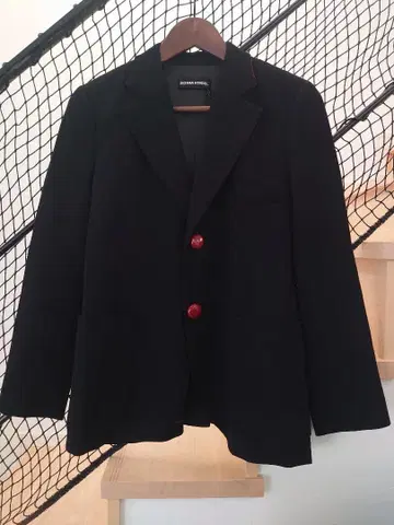 SONIA RYKIEL 테일러드 자켓 싸개 버튼 울 블랙