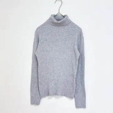 프리즈마트 니트 그레이 하이넥 긴팔 얇은 소재 심플 가을 겨울