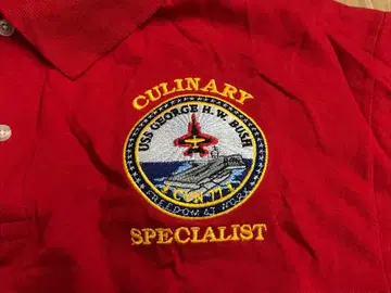 US 구제 의류 빈티지 셔츠 USS 전투기 피케 셔츠 Jerzees